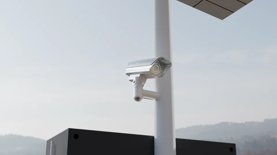 CCTV camera on a CaneaTech pole
